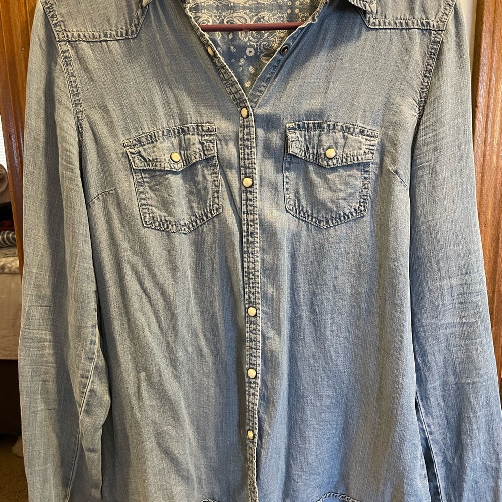 Maurices Denim Button Down